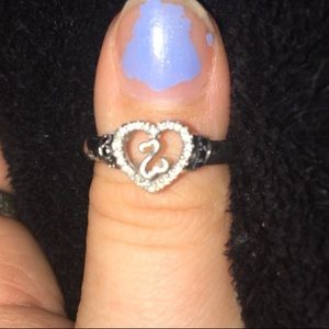 Open Hearts Diamond Ring size 7